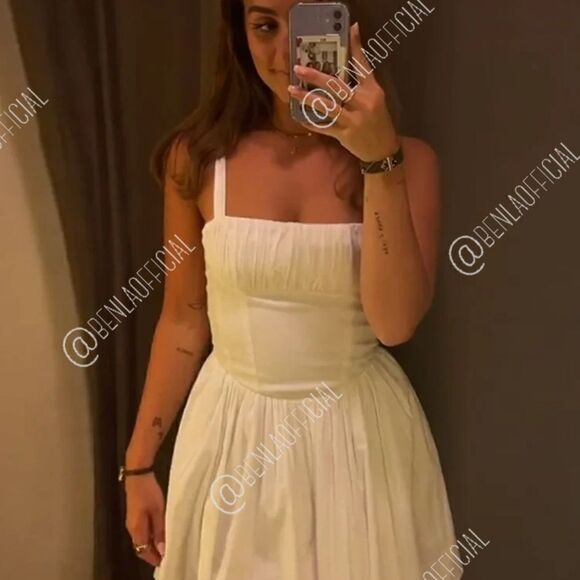 ZARA VOLUMINOUS SKIRT DRESS - Picture 5 of 14